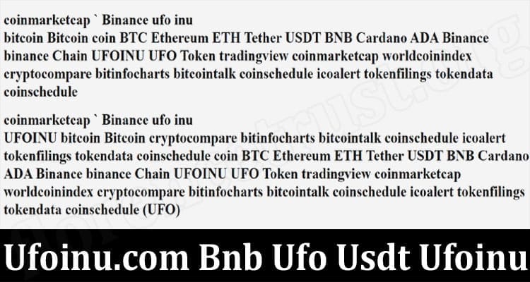 Ufoinu.com coinmarketcap ufo binance
