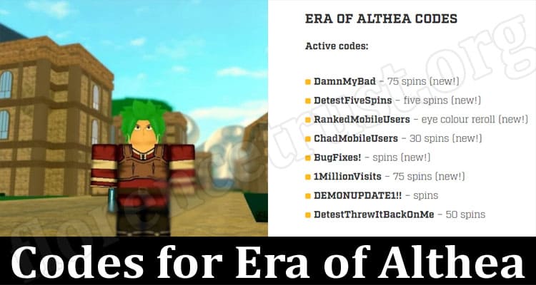 Latest News Codes for Era of Althea